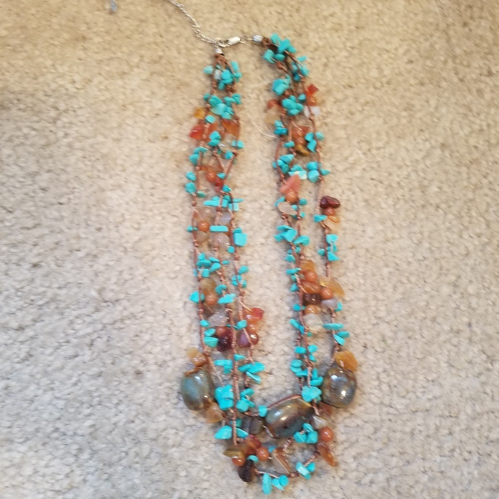 Teal necklace